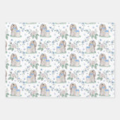 Feuille De Papier Cadeau Bunnies Et Fleurs De Pâques (Devant 3)