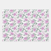 Feuille De Papier Cadeau Bunnies Et Fleurs De Pâques (Devant 2)