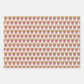 Feuille De Papier Cadeau Burger et fruits Restauration rapide Cheeseburger (Devant 3)