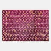 Feuille De Papier Cadeau Burgundy Bee Series Design One (Devant 2)