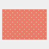Feuille De Papier Cadeau Burnt Orange Small White Spots (Devant)