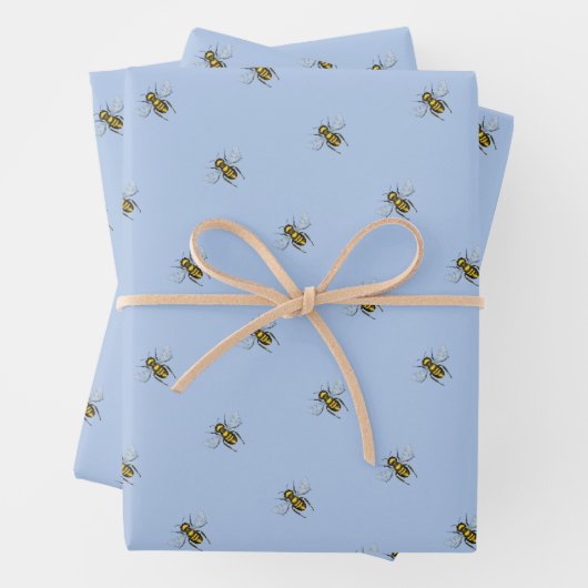 Feuille De Papier Cadeau Busy Bee mignonne Little Honeybee Queen Bee (En situation)