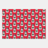 Feuille De Papier Cadeau Button Eyed Snowman (Devant)