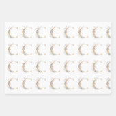 Feuille De Papier Cadeau C Monogramme Floral (Devant 2)