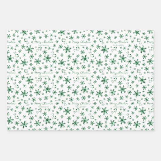 Feuille De Papier Cadeau cacahuètes | Christmas Snoopy Let It Snow Motif (Devant)