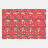 Feuille De Papier Cadeau cacahuètes | Hiver Sledding Fun Motif (Devant)