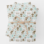 Feuille De Papier Cadeau cacahuètes | Snoopy Frosty Motif de Noël (En situation)