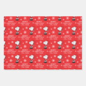 Feuille De Papier Cadeau cacahuètes | Snoopy Santa Claus (Devant)