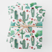 Feuille De Papier Cadeau cactus and ladybutern pattern (En situation)