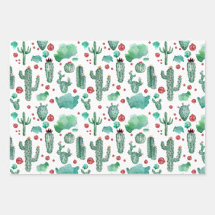 Feuille De Papier Cadeau cactus and ladybutern pattern