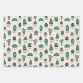 Feuille De Papier Cadeau Cactus Motif Succulent (Devant)