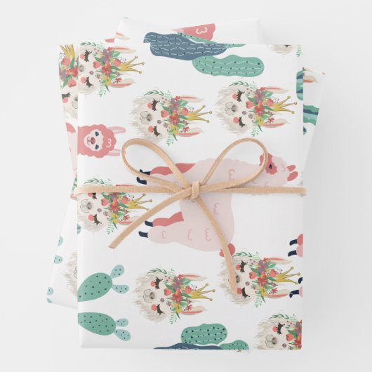 Feuille De Papier Cadeau Cactus vert (En situation)