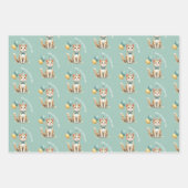 Feuille De Papier Cadeau cadeau d'anniversaire pour amoureux des chats mign (Devant)