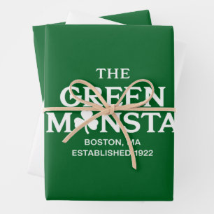 Feuille De Papier Cadeau Cadeau de baseball Green Monsta Boston Green Monst