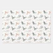 Feuille De Papier Cadeau Cadeau de fête à thème baleine moderne (Devant)