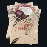 Feuille De Papier Cadeau Cadeau de motif floral beige moderne magnifique<br><div class="desc">Un design de motif floral moderne et magnifique sur un fond de couleur beige créera une célébration de cadeau exceptionnelle. Idéal pour les mariages,  les douches de mariée,  les anniversaires et plus encore.</div>