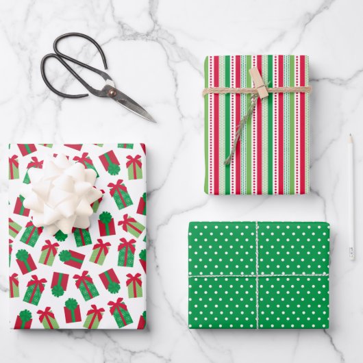 Feuille De Papier Cadeau Cadeau de Noël (Recto)