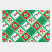Feuille De Papier Cadeau Cadeau de Noël de Badminton (Devant 2)