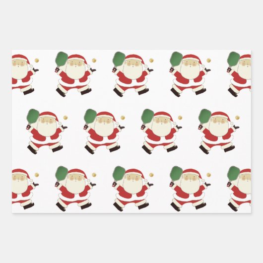 Feuille De Papier Cadeau Cadeau de Noël de Pickleball créatif (Devant 2)