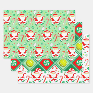 Feuille De Papier Cadeau Cadeau de Noël de tennis