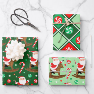 Feuille De Papier Cadeau Cadeau de Noël équin