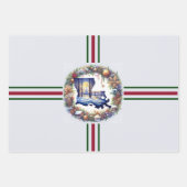 Feuille De Papier Cadeau Cadeau de Noël Louisiane (Devant 3)