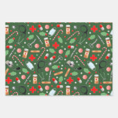 Feuille De Papier Cadeau Cadeau de Noël Médicale (Devant 3)