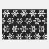 Feuille De Papier Cadeau Cadeau de Noël noir et blanc moderne (Devant 3)