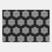 Feuille De Papier Cadeau Cadeau de Noël noir et blanc moderne (Devant 2)