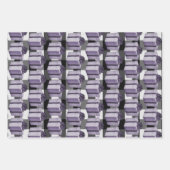 Feuille De Papier Cadeau Cadeau de Noël Plaid Buffalo | Violet (Devant 2)