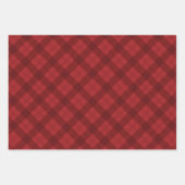 Feuille De Papier Cadeau Cadeau de Noël Rouge Plaid (Devant)