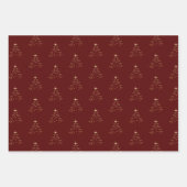 Feuille De Papier Cadeau Cadeau de Noël Rouge, Rose et Berry (Devant 2)