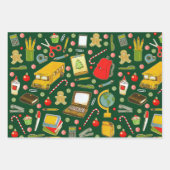 Feuille De Papier Cadeau Cadeau de vacances de l'enseignant de l'école créa (Devant)