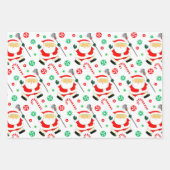 Feuille De Papier Cadeau Cadeau de vacances Lacrosse (Devant 3)