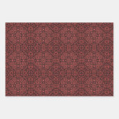 Feuille De Papier Cadeau cadeau de vacances motif géométrique rouge  (Devant 2)