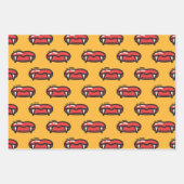 Feuille De Papier Cadeau Cadeau éffrayant Vampire Bloody Fangs Dents Hallow (Devant 3)