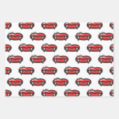 Feuille De Papier Cadeau Cadeau éffrayant Vampire Bloody Fangs Dents Hallow (Devant 2)