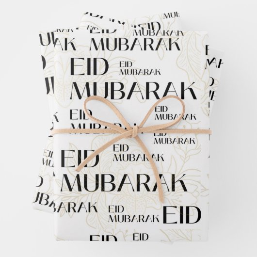 Feuille De Papier Cadeau cadeau élégant eid moubarak (En situation)