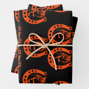 Feuille De Papier Cadeau Cadeau équestre à cheval