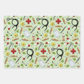 Feuille De Papier Cadeau Cadeau infirmière (Devant 2)