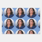 FEUILLE DE PAPIER CADEAU CADEAU KAMALA HARRIS (Devant)