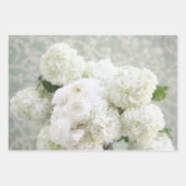 Feuille De Papier Cadeau Cadeau mariage à fleurs blanches (Devant 2)