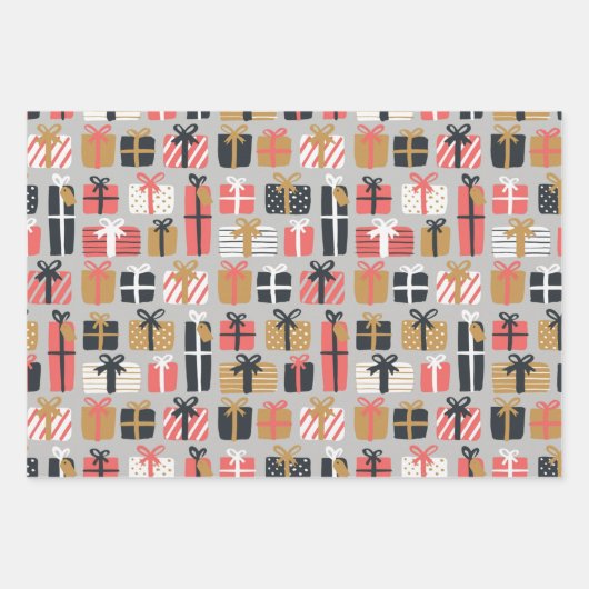 Feuille De Papier Cadeau Cadeau mignon moderne (Devant)