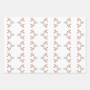 Feuille De Papier Cadeau Cadeau Motif fleur sauvage