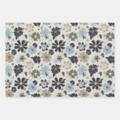 Feuille De Papier Cadeau Cadeau Motif Floral Retro (Devant)