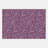 Feuille De Papier Cadeau Cadeau Motif Halloween Ghosts (Devant 3)