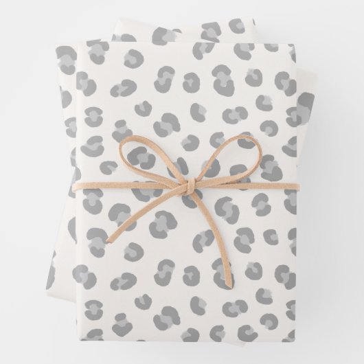Feuille De Papier Cadeau Cadeau Motif moderne Snow Leopard (En situation)