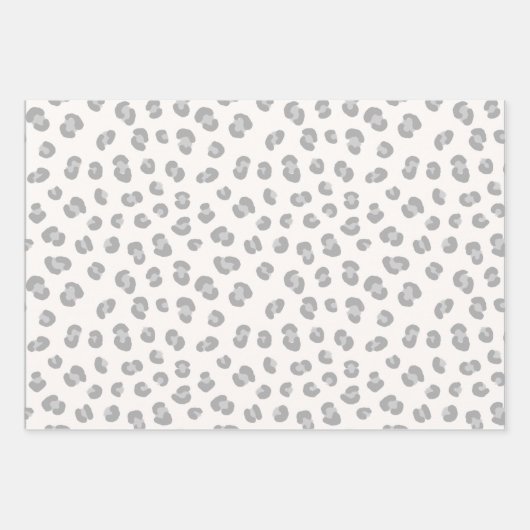 Feuille De Papier Cadeau Cadeau Motif moderne Snow Leopard (Devant)