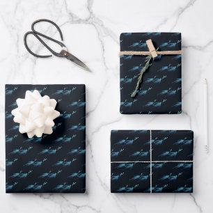 Feuille De Papier Cadeau Cadeau Plongeur en Scaphandre sous le motif de la