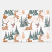 Feuille De Papier Cadeau Cadeau Reindeer Arbre de Noël (Devant)